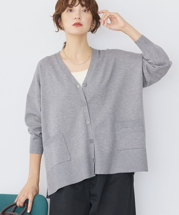 AMERICAN HOLIC「【WEB限定】バイパチVネックルーズカーディガン＜静電気軽減＞」|カーディガン|