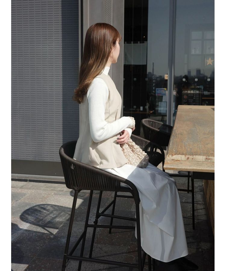 AnriettMusee「リブニットドッキングワンピース」|ワンピース|