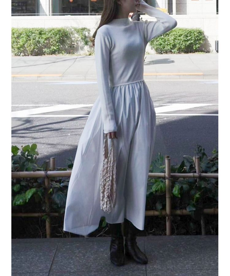 AnriettMusee「リブニットドッキングワンピース」|ワンピース|