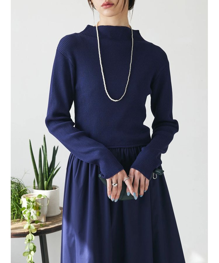 AnriettMusee「リブニットドッキングワンピース」|ワンピース|