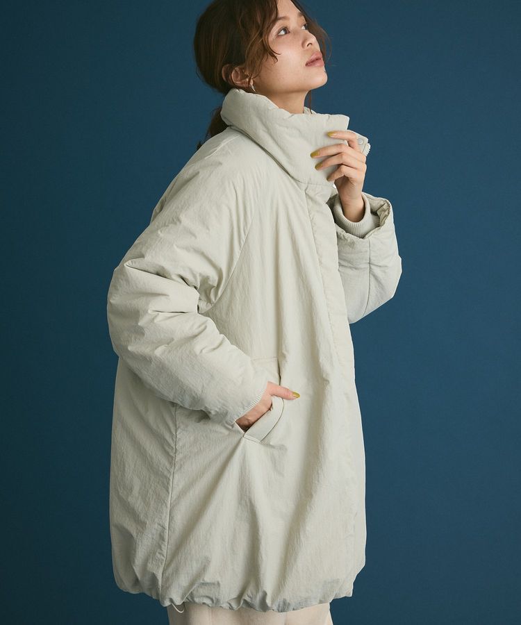 Green Parks「シームレス中綿ドロストコート」|その他|スモーキーグリーン