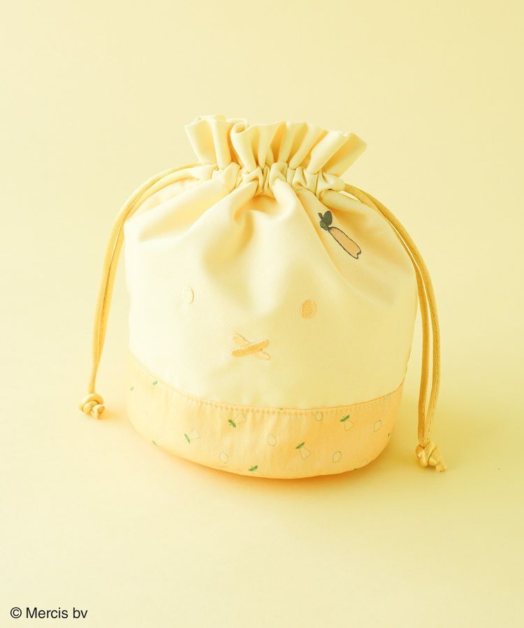 Green Parks「miffy/フルーツプリントきんちゃくBag」|ポーチ|Yellow