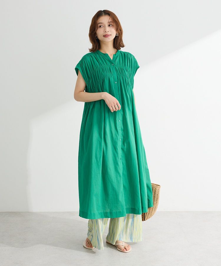 Green Parks「インド綿 シャーリングワンピース」|ワンピース|