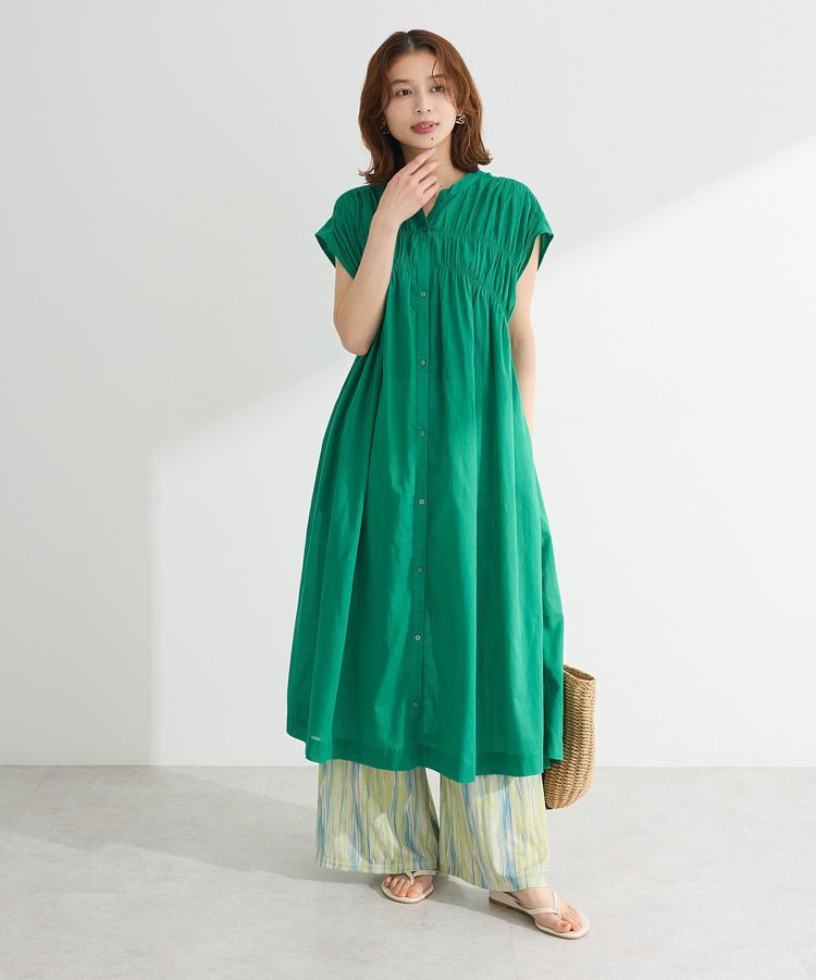 Green Parks「インド綿 シャーリングワンピース」|ワンピース|Green