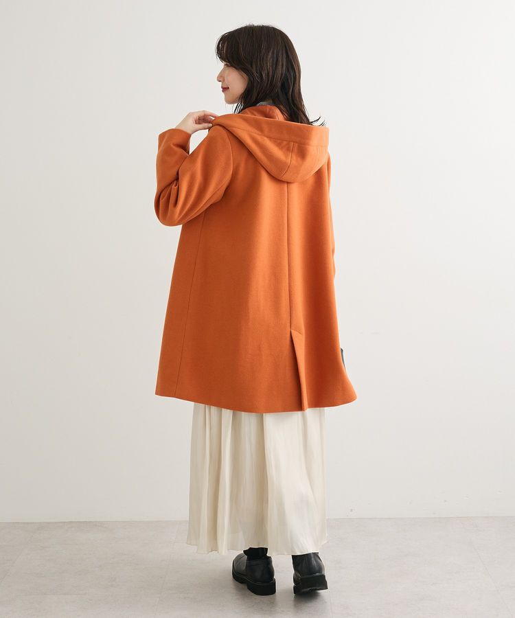 Green Parks「2wayフード取り外しAラインコート」|ノーカラーコート|