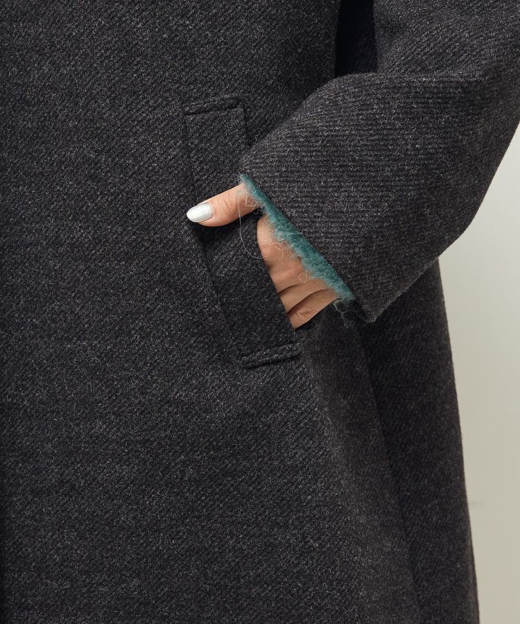 Green Parks「2wayフード取り外しAラインコート」|ノーカラーコート|