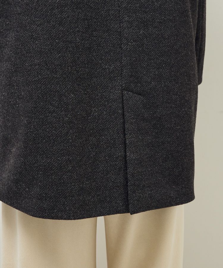 Green Parks「2wayフード取り外しAラインコート」|ノーカラーコート|