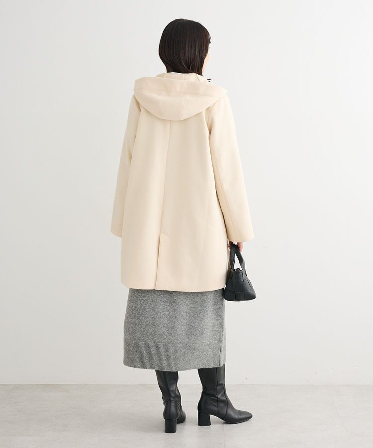 Green Parks「2wayフード取り外しAラインコート」|ノーカラーコート|