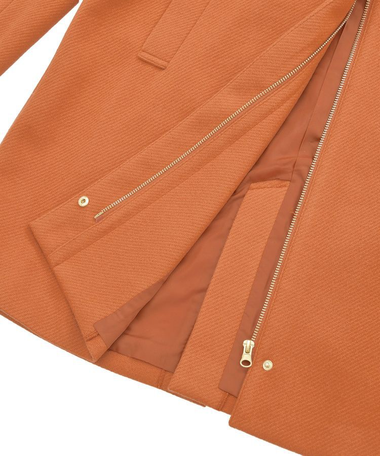 Green Parks「2wayフード取り外しAラインコート」|ノーカラーコート|