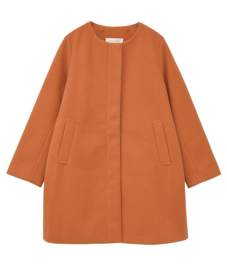 Green Parks「2wayフード取り外しAラインコート」|ノーカラーコート|