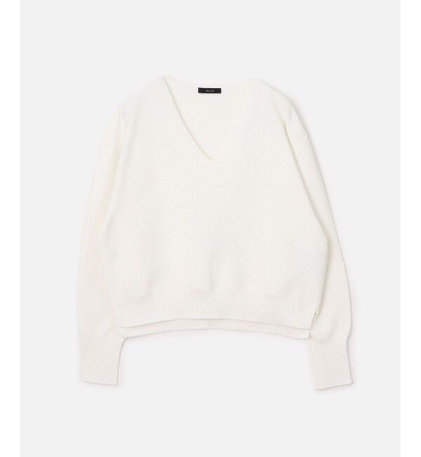 allureville「ガーターホールガーメント V プルオーバー」|その他|オフホワイト