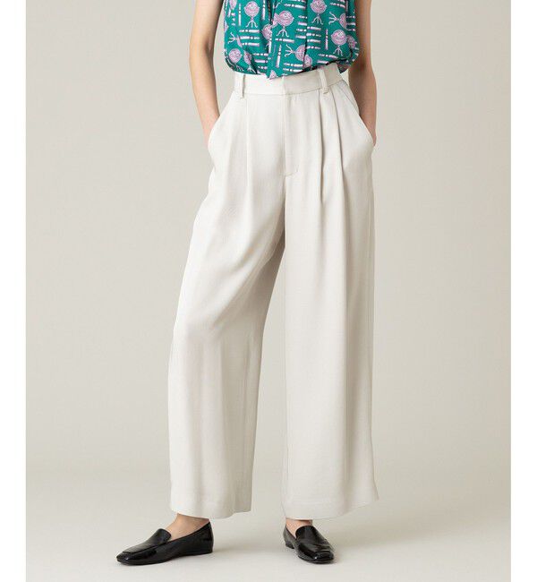 LOULOU WILLOUGHBY「【LOULOU WILLOUGHBY】ヘビーツイルタックパンツ」|チノ|