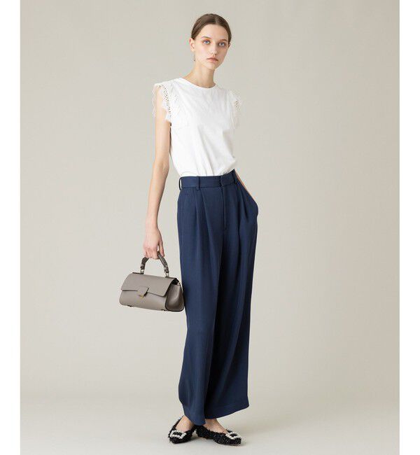 LOULOU WILLOUGHBY「【LOULOU WILLOUGHBY】ヘビーツイルタックパンツ」|チノ|