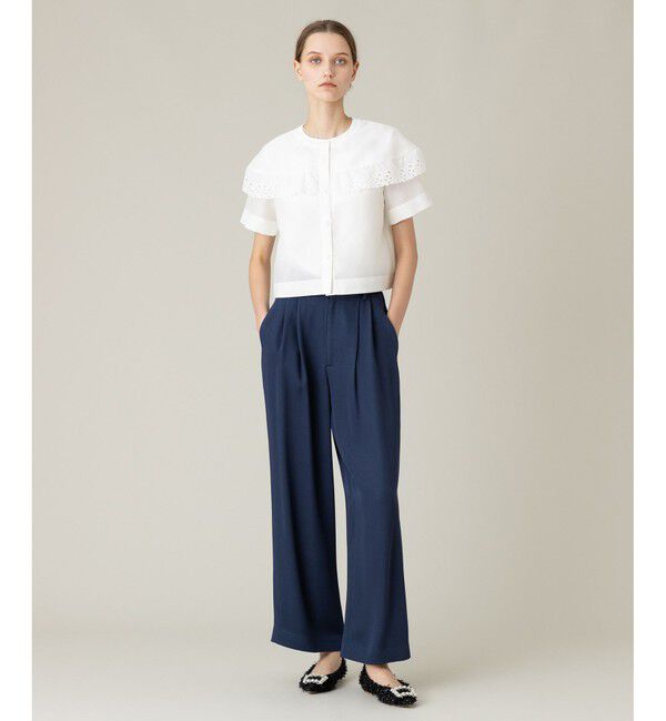 LOULOU WILLOUGHBY「【LOULOU WILLOUGHBY】ヘビーツイルタックパンツ」|チノ|