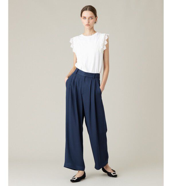 LOULOU WILLOUGHBY「【LOULOU WILLOUGHBY】ヘビーツイルタックパンツ」|チノ|