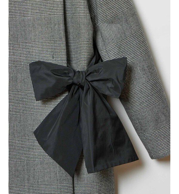 LOULOU WILLOUGHBY「【LOULOU WILLOUGHBY】リバーチェックコートワンピース」|ノーカラーコート|