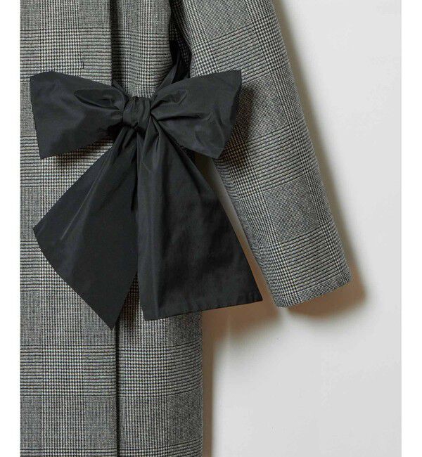 LOULOU WILLOUGHBY「【LOULOU WILLOUGHBY】リバーチェックコートワンピース」|ノーカラーコート|