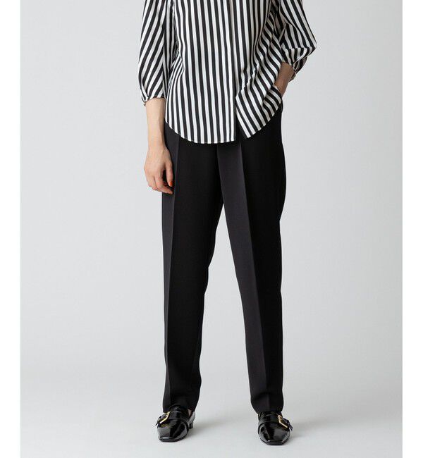 allureville「ダブルクロスタックテーパードパンツ」|チノ|