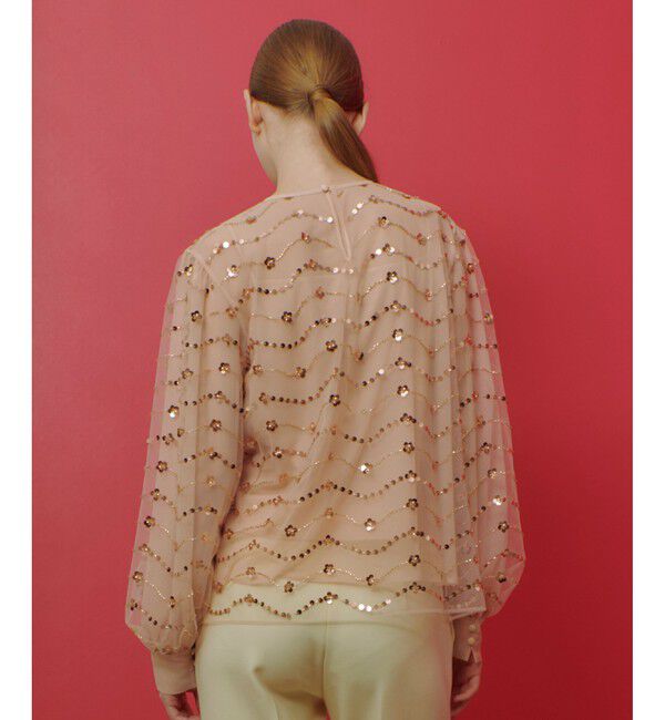 LOULOU WILLOUGHBY「【LOULOU WILLOUGHBY】スパンコールビジューブラウス」|シャツ・ブラウス|