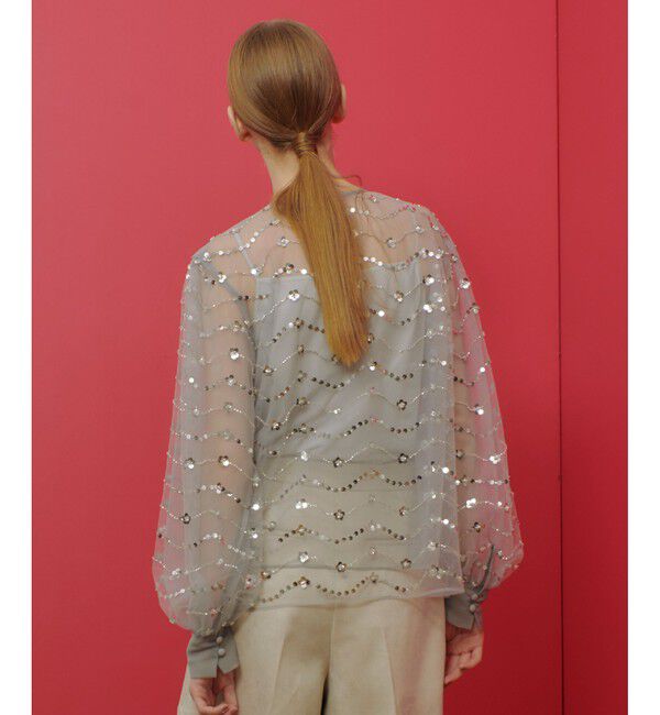 LOULOU WILLOUGHBY「【LOULOU WILLOUGHBY】スパンコールビジューブラウス」|シャツ・ブラウス|