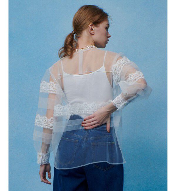 LOULOU WILLOUGHBY「【LOULOU WILLOUGHBY】チュールレースブラウス」|シャツ・ブラウス|