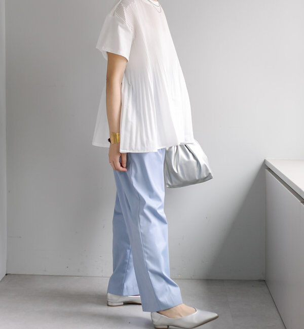  「《リバイバル》【WEB限定/Du noir】フロントプリーツTシャツ」|Tシャツ・カットソー|