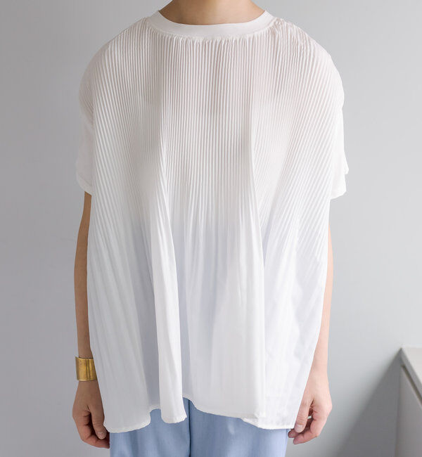  「《リバイバル》【WEB限定/Du noir】フロントプリーツTシャツ」|Tシャツ・カットソー|