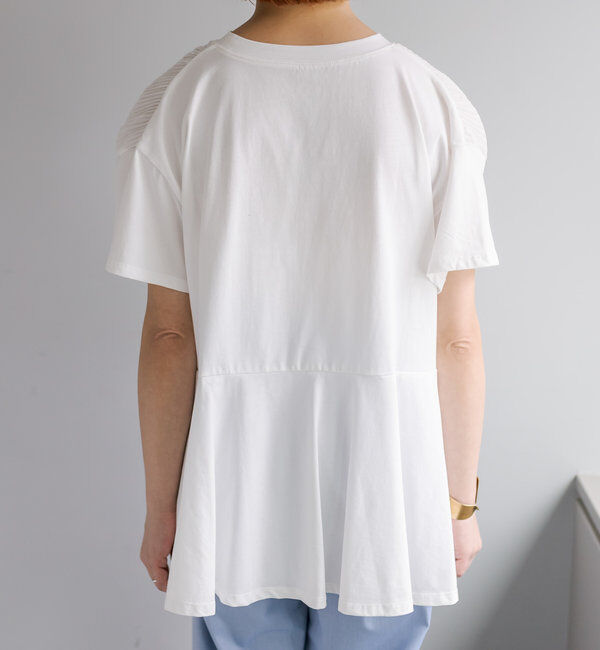  「《リバイバル》【WEB限定/Du noir】フロントプリーツTシャツ」|Tシャツ・カットソー|