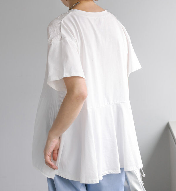  「《リバイバル》【WEB限定/Du noir】フロントプリーツTシャツ」|Tシャツ・カットソー|