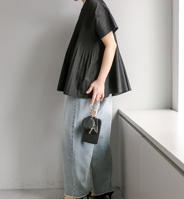  「《リバイバル》【WEB限定/Du noir】フロントプリーツTシャツ」|Tシャツ・カットソー|