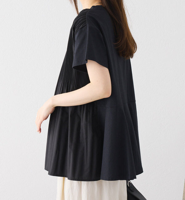 「《リバイバル》【WEB限定/Du noir】フロントプリーツTシャツ」|Tシャツ・カットソー|