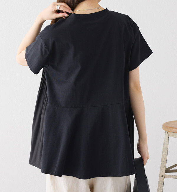  「《リバイバル》【WEB限定/Du noir】フロントプリーツTシャツ」|Tシャツ・カットソー|