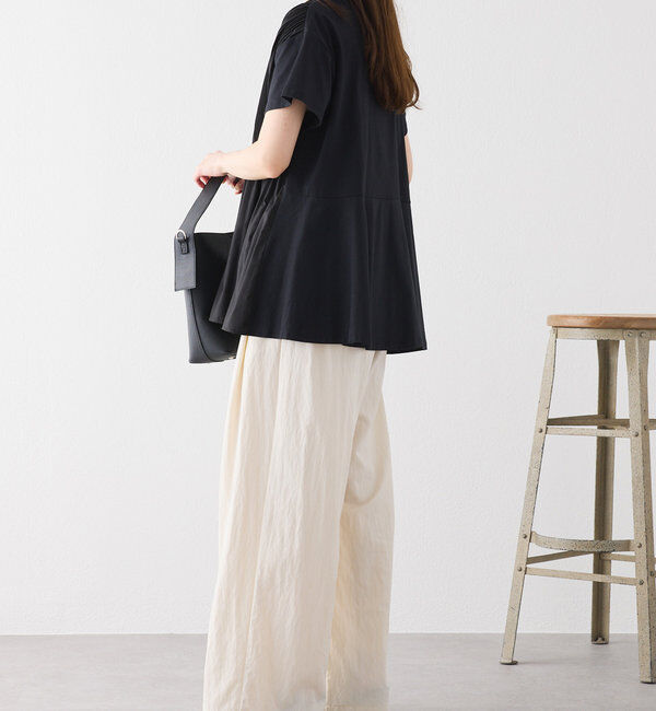  「《リバイバル》【WEB限定/Du noir】フロントプリーツTシャツ」|Tシャツ・カットソー|