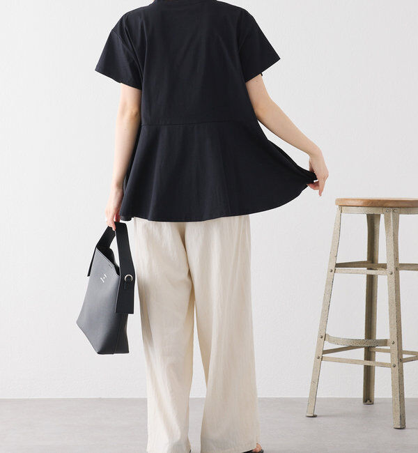  「《リバイバル》【WEB限定/Du noir】フロントプリーツTシャツ」|Tシャツ・カットソー|