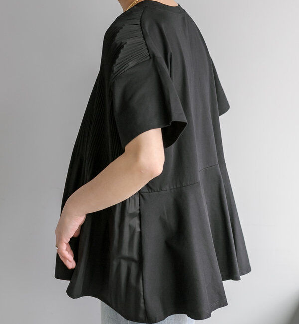  「《リバイバル》【WEB限定/Du noir】フロントプリーツTシャツ」|Tシャツ・カットソー|