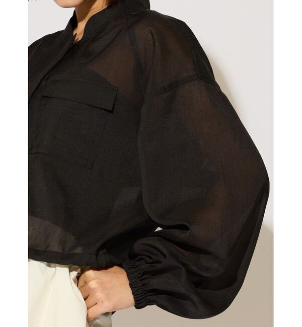 MIDIUMISOLID「MIDIUMISOLID for Ladies シアーブルゾン」|ブルゾン・スタジャン|