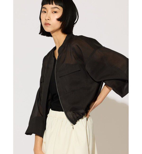 MIDIUMISOLID「MIDIUMISOLID for Ladies シアーブルゾン」|ブルゾン・スタジャン|