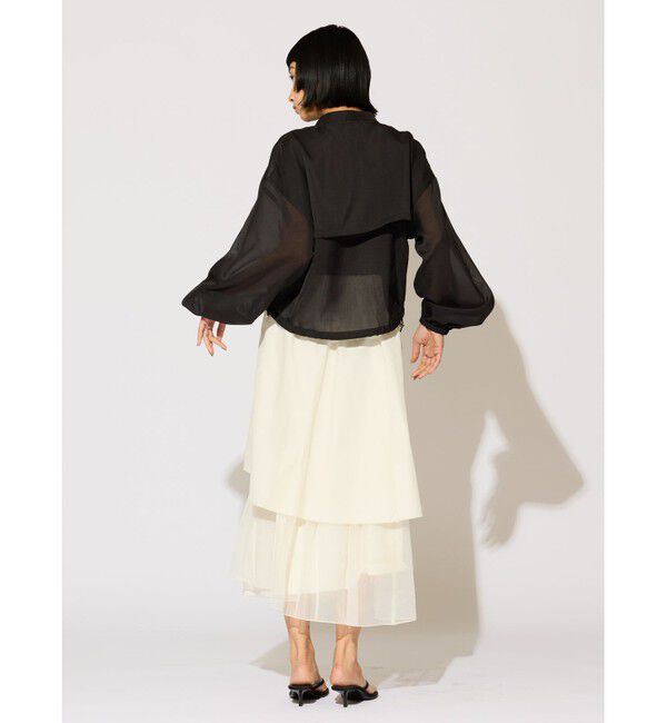 MIDIUMISOLID「MIDIUMISOLID for Ladies シアーブルゾン」|ブルゾン・スタジャン|