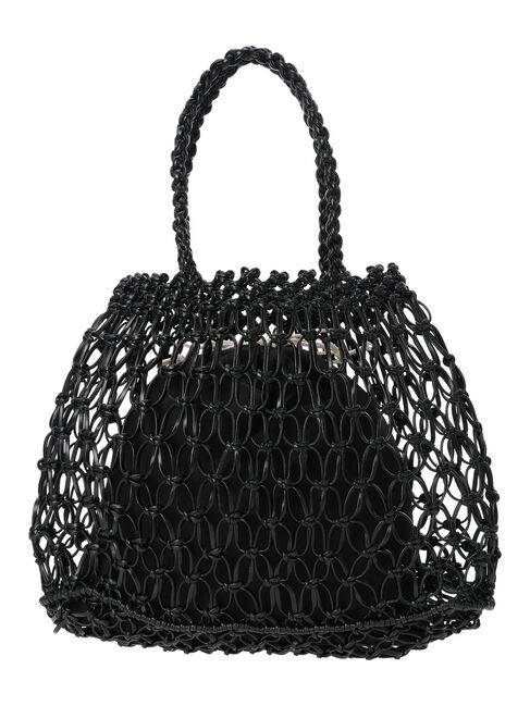 Samansa Mos2 blue「合皮マクラメバッグ」|その他|