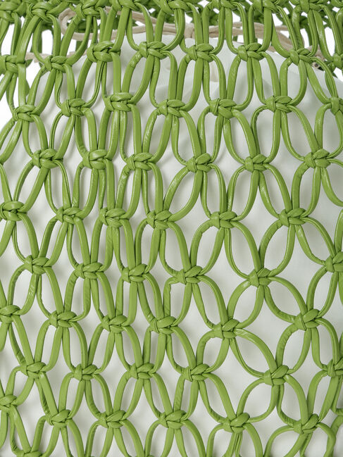 Samansa Mos2 blue「合皮マクラメバッグ」|その他|