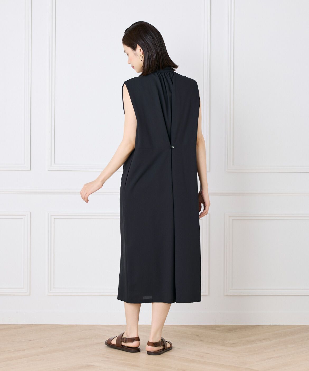 INED「《WEB限定》ノースリーブシャツワンピース」|ワンピース|