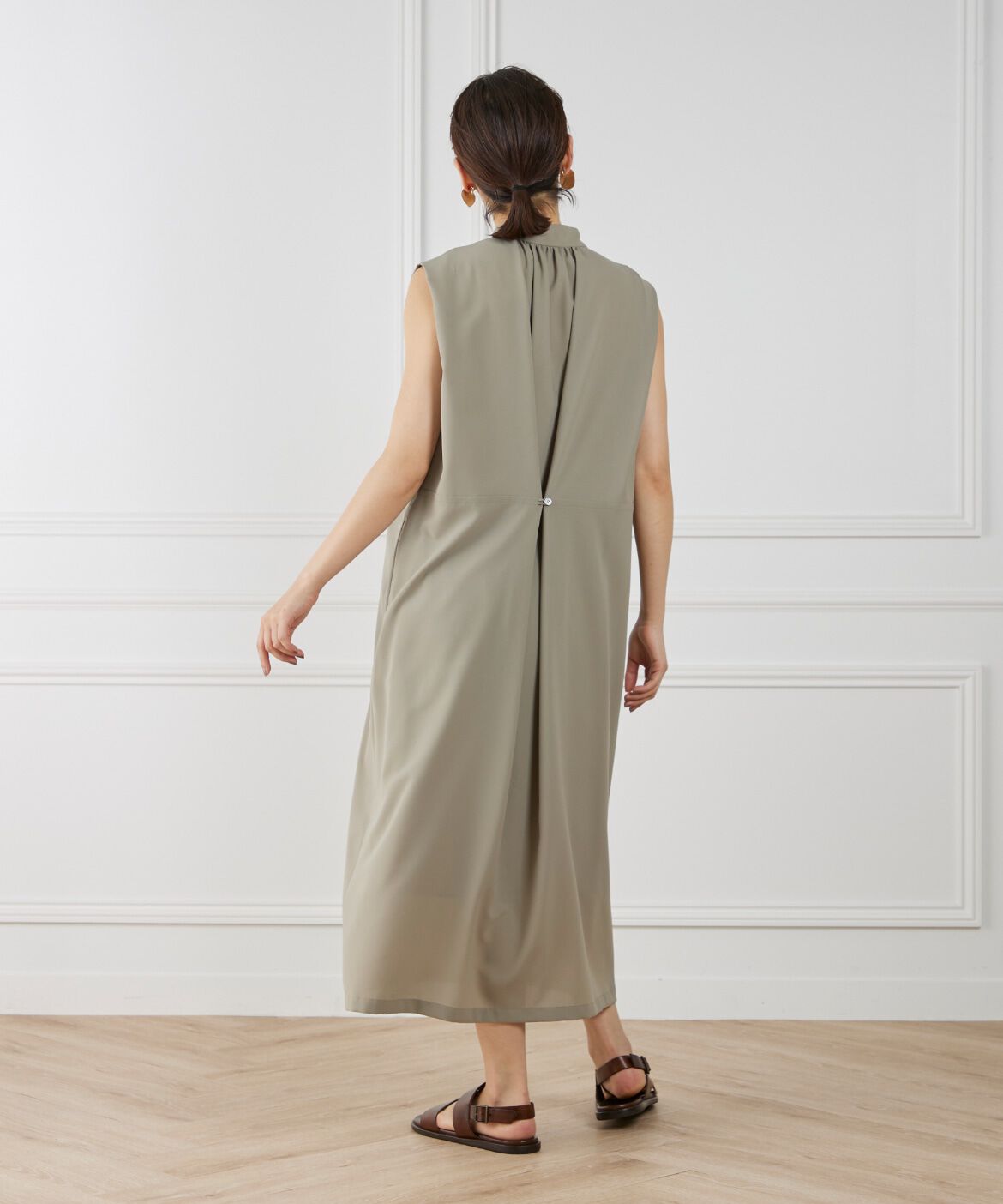 INED「《WEB限定》ノースリーブシャツワンピース」|ワンピース|