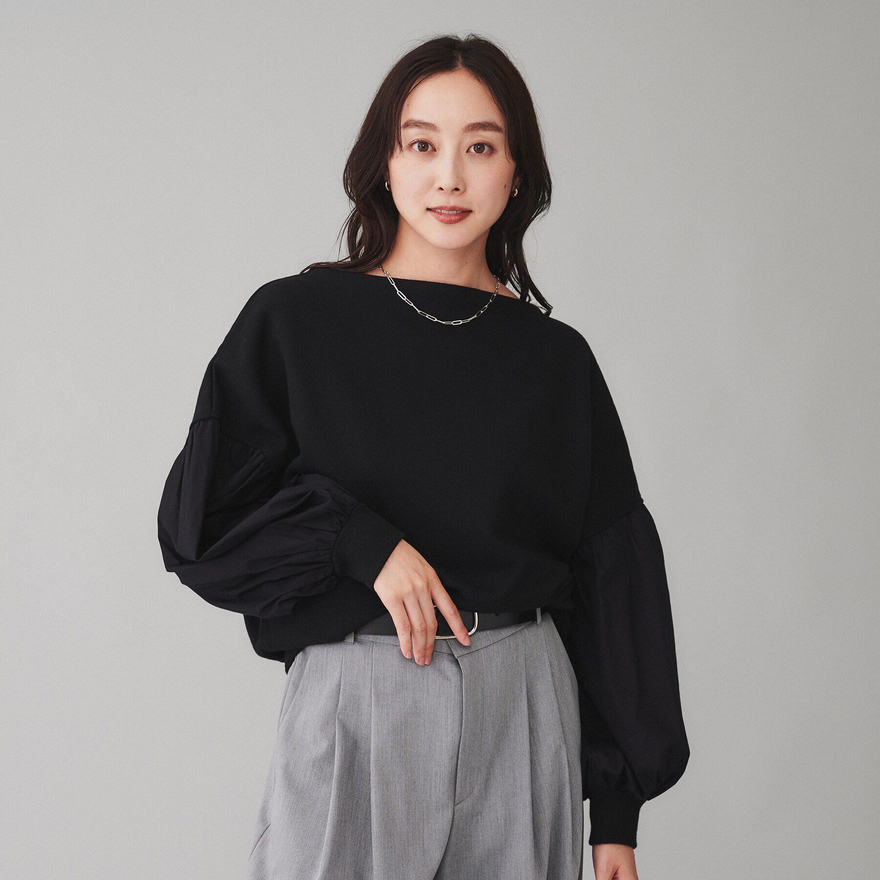 UNTITLED「【Munich】裏毛&times;ブロードバルーンスリーブトップス」|Tシャツ・カットソー|