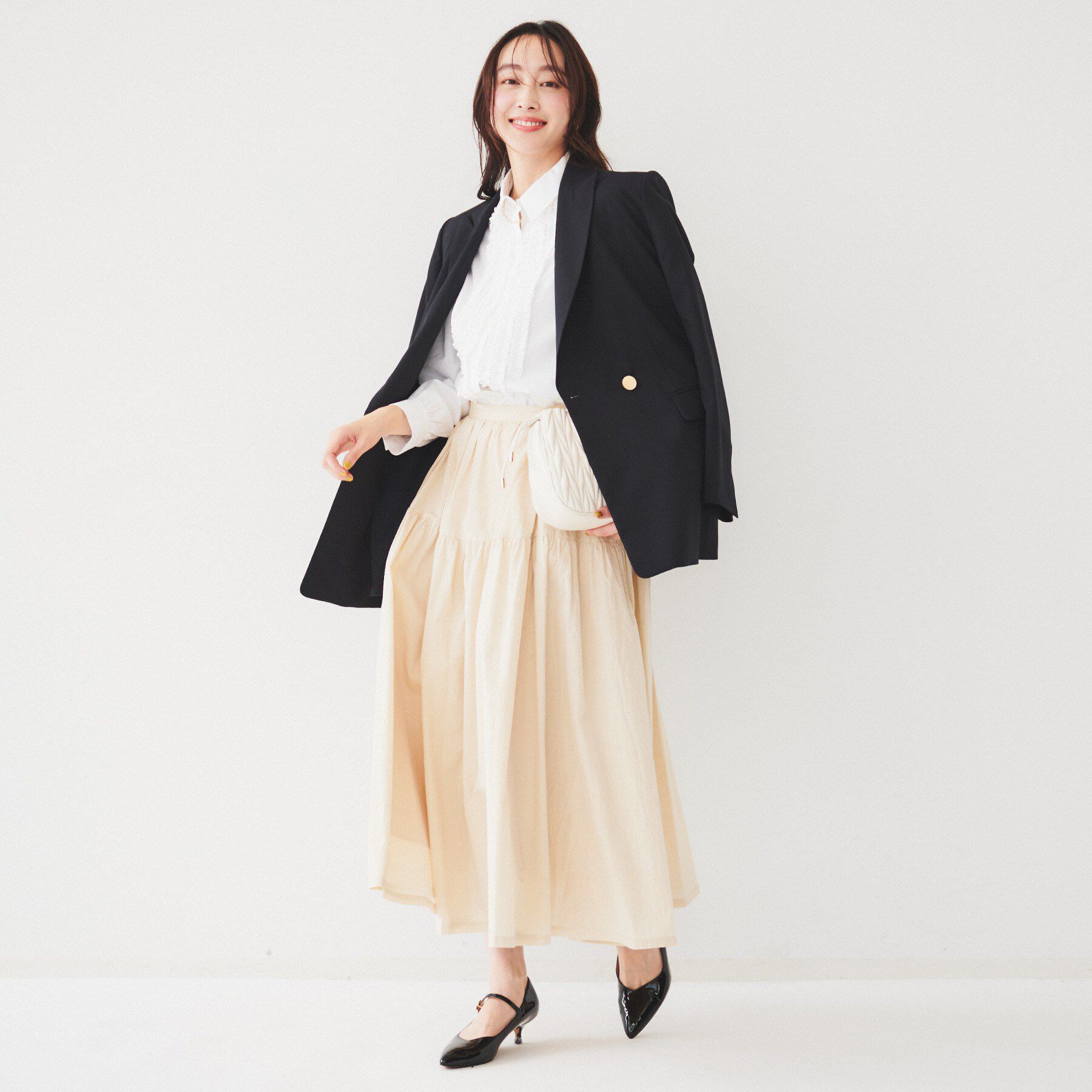 UNTITLED「【コットン100/前開きボタン】フロントフリルシャツ」|シャツ・ブラウス|