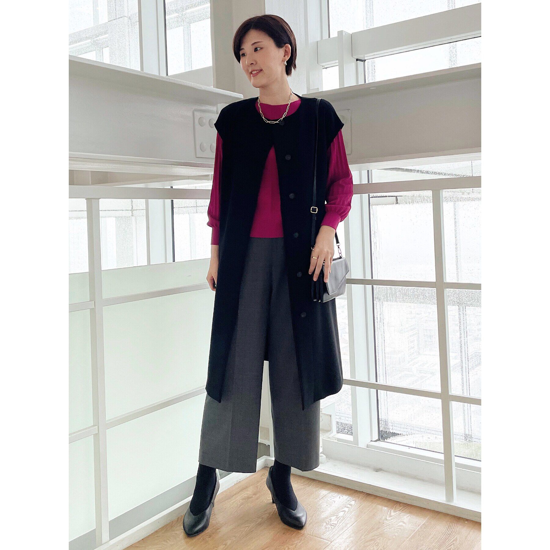 Reflect「【手洗い可】スタイルアップワイドパンツ」|その他|