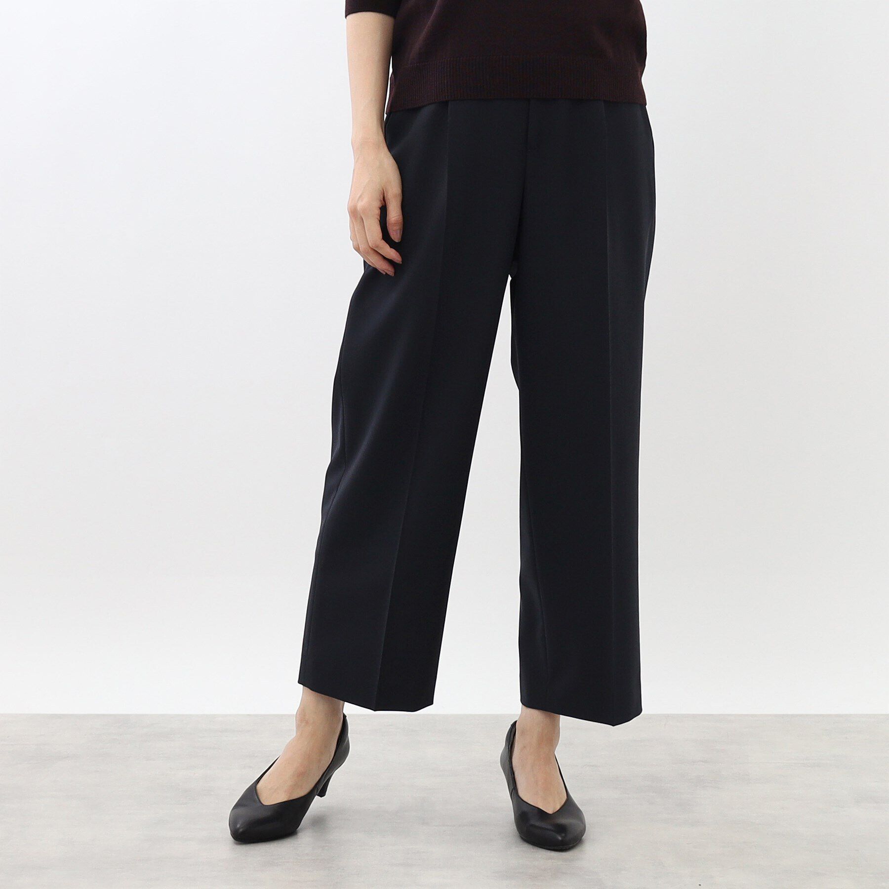 Reflect「【手洗い可】スタイルアップワイドパンツ」|その他|ネイビー(094)