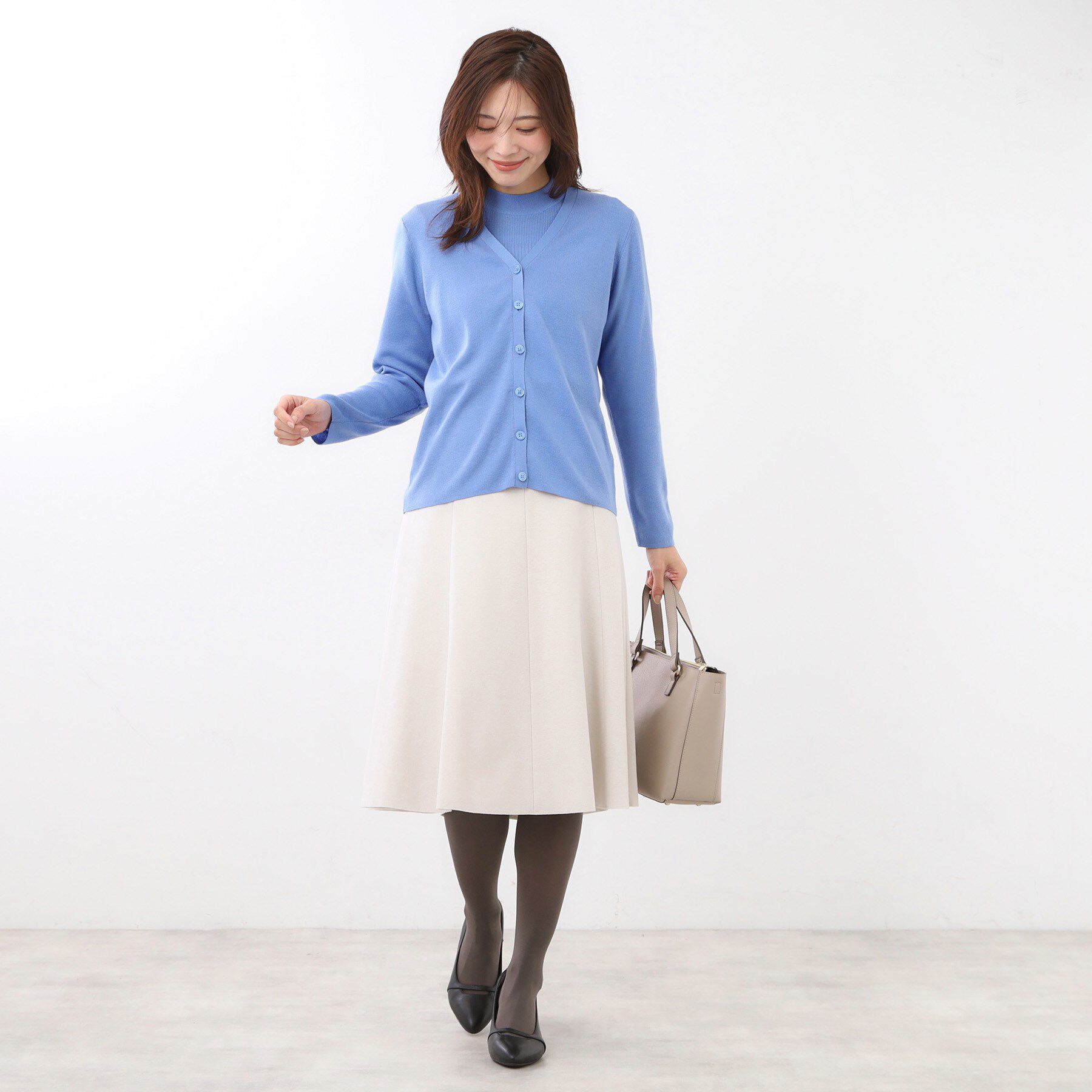 Reflect「【選べる5色／アンサンブル可】Vネックカーディガン」|カーディガン|