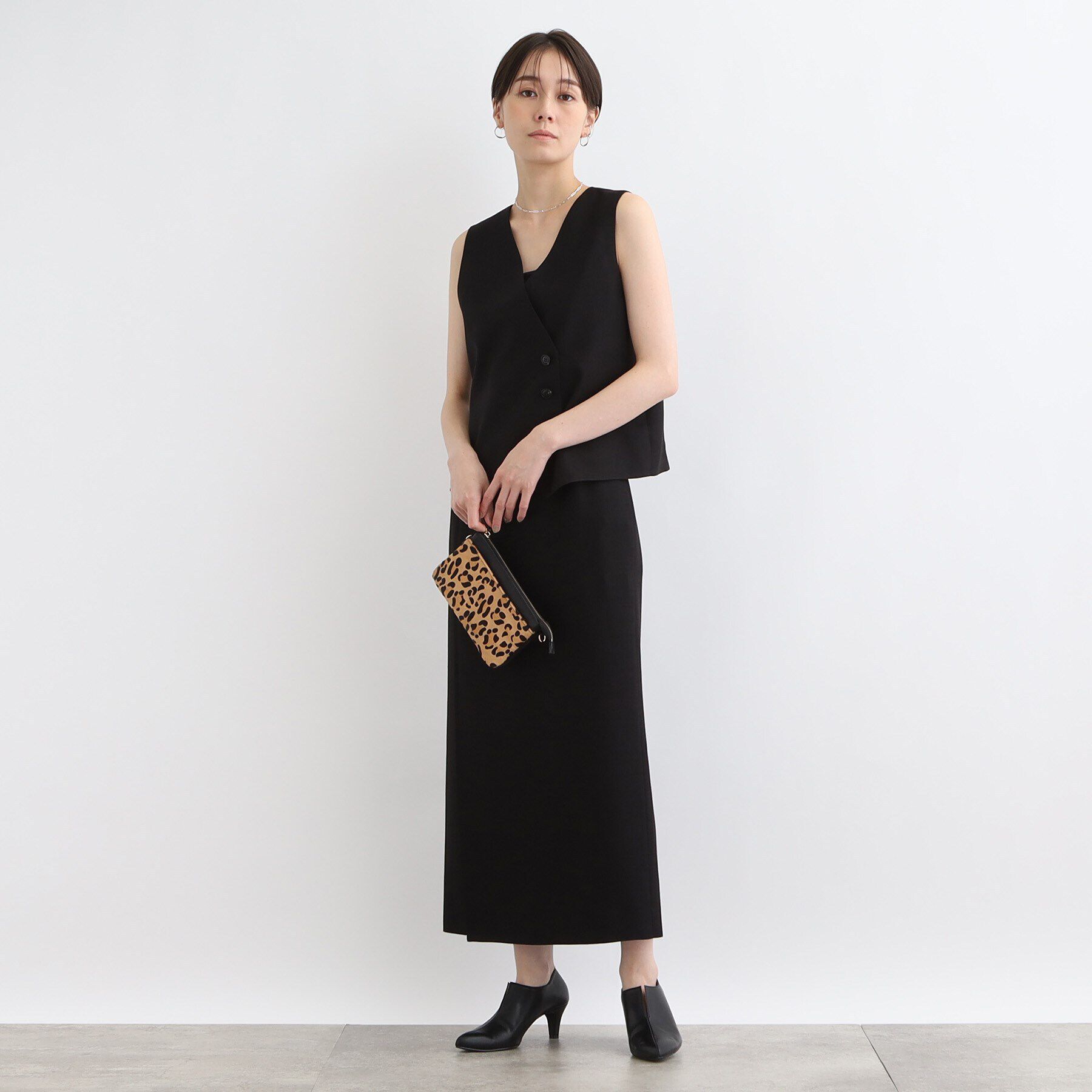 INDIVI「【トリアセテート混/SETUP可能】シンプルベスト」|ベスト・ジレ|