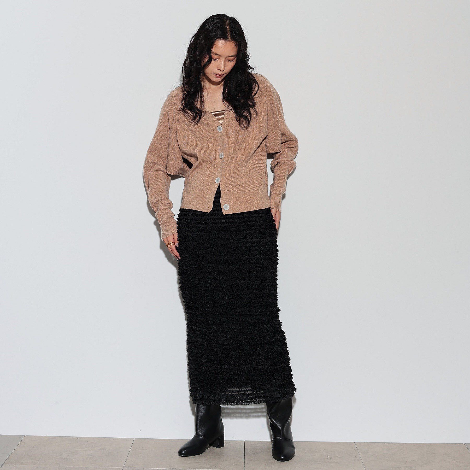 GALLEST「チュールシフォンナロースカート」|スカート|