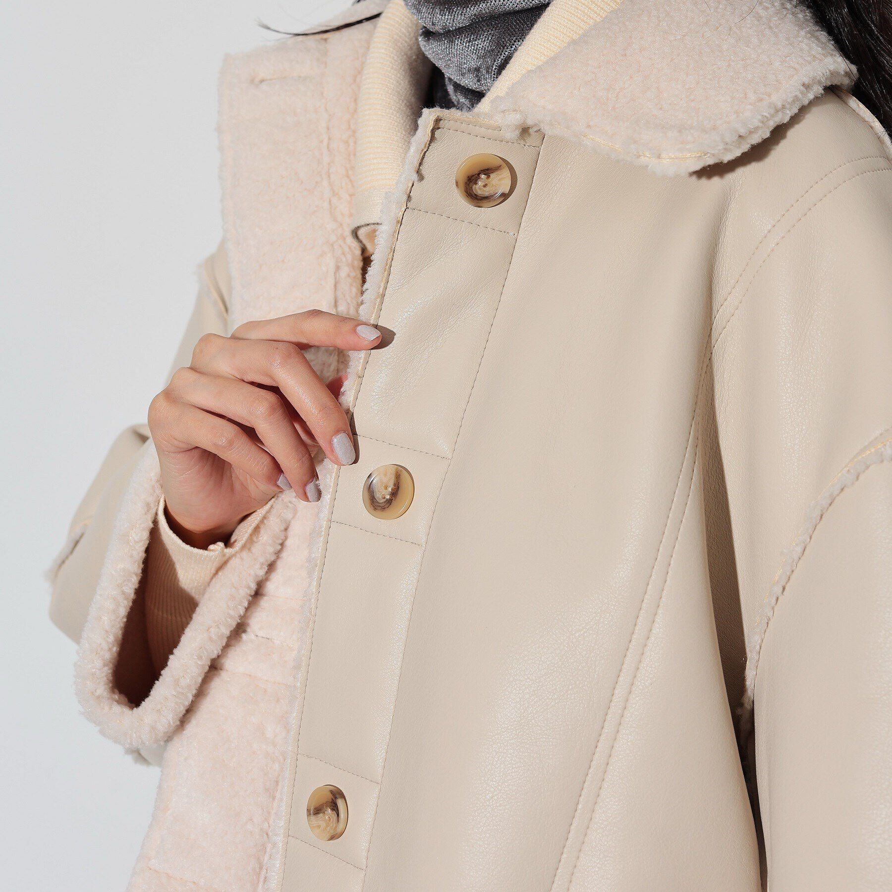 GALLEST「【WEB限定】リバーシブルムートン調ブルゾン」|ブルゾン・スタジャン|